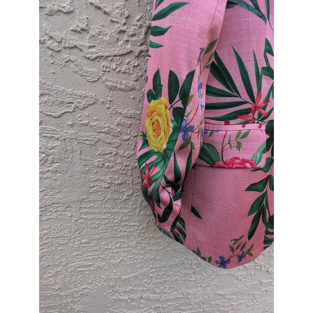 Rachel Zoe Pink Floral Blazer Small - Picture 3 of 9